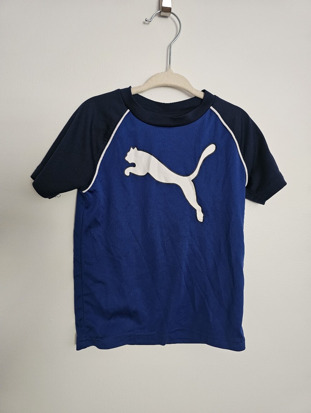 🧸4/20$ Puma Kids Navy Athletic Short Sleeve Tee Sport 3T Boy